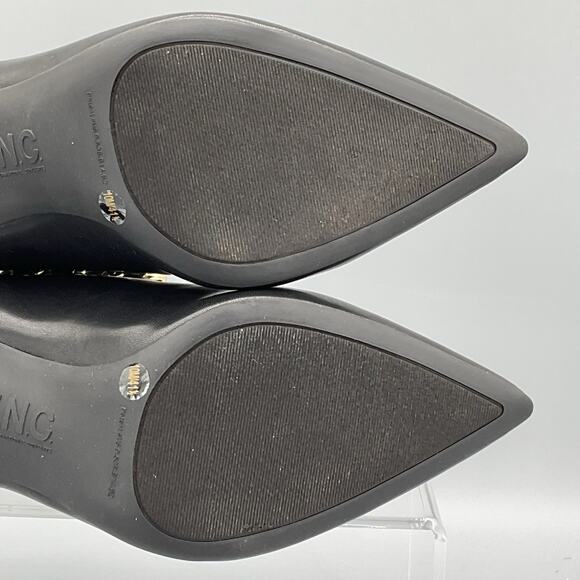 NEW I.N.C. Women’s Radeyah Pointed Toe Chain Booties Black Size 10M - Picture 11 of 11